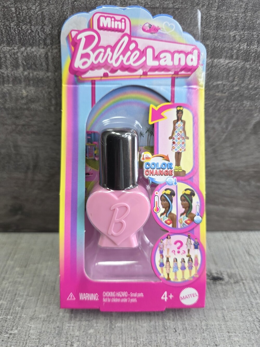 BarbieLand Color Change Mini 1.5” Doll NAIL POLISH NEW Light Pink g26